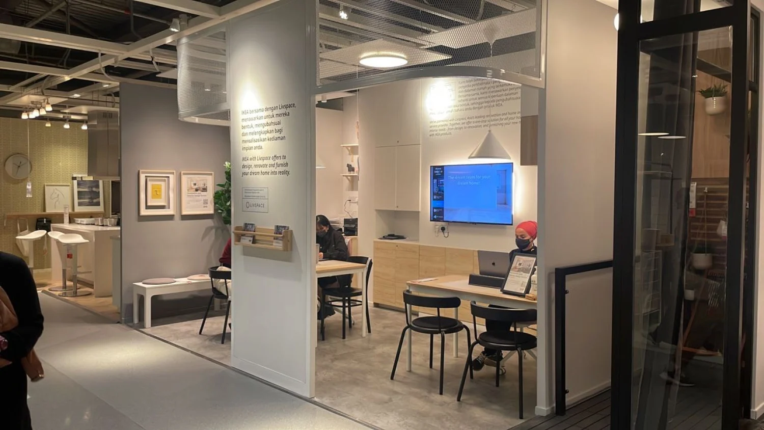 Livspace interior design and renovation studio inside IKEA Damansara